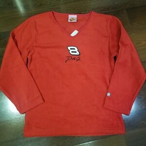 NWT Dale Earnhardt Jr. #8 Ladies Fleece V-Neck Pullover NASCAR Size Large